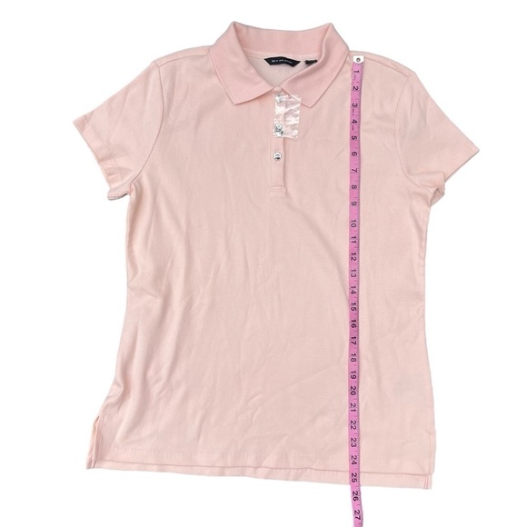 NWT H by Halston Pale Pink Rib Knit Stretch Polo Sz S - Picture 5 of 6